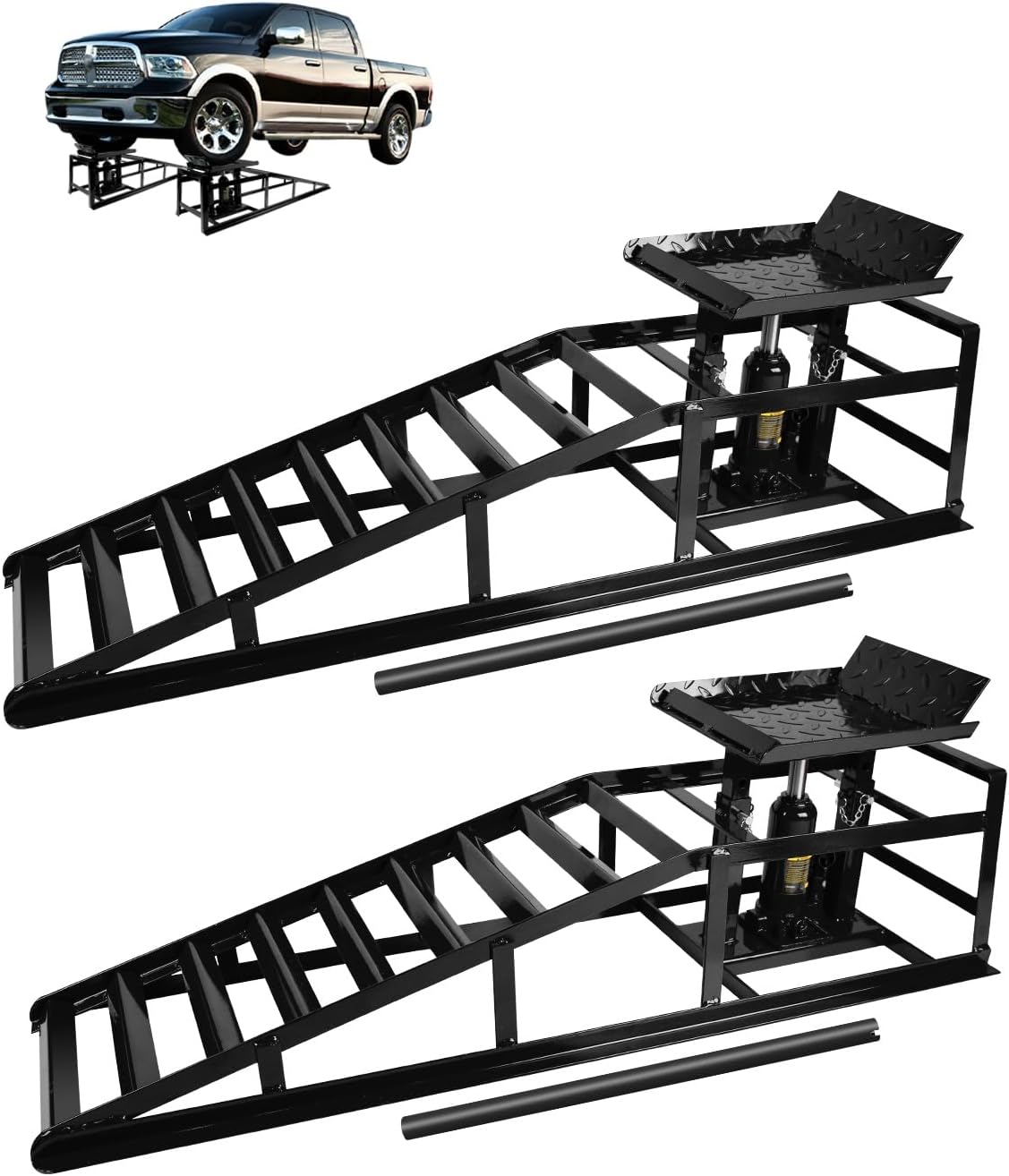 Heavy-Duty Hydraulic Car Ramps with 5T Capacity for Vehicles