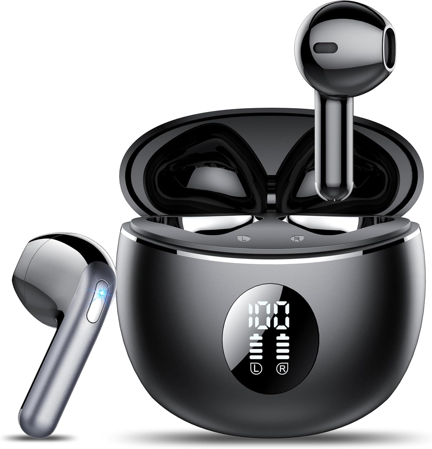TIMU Wireless Earbuds: 50H Playtime, Deep Bass, 4 Mic Noise Cancellation