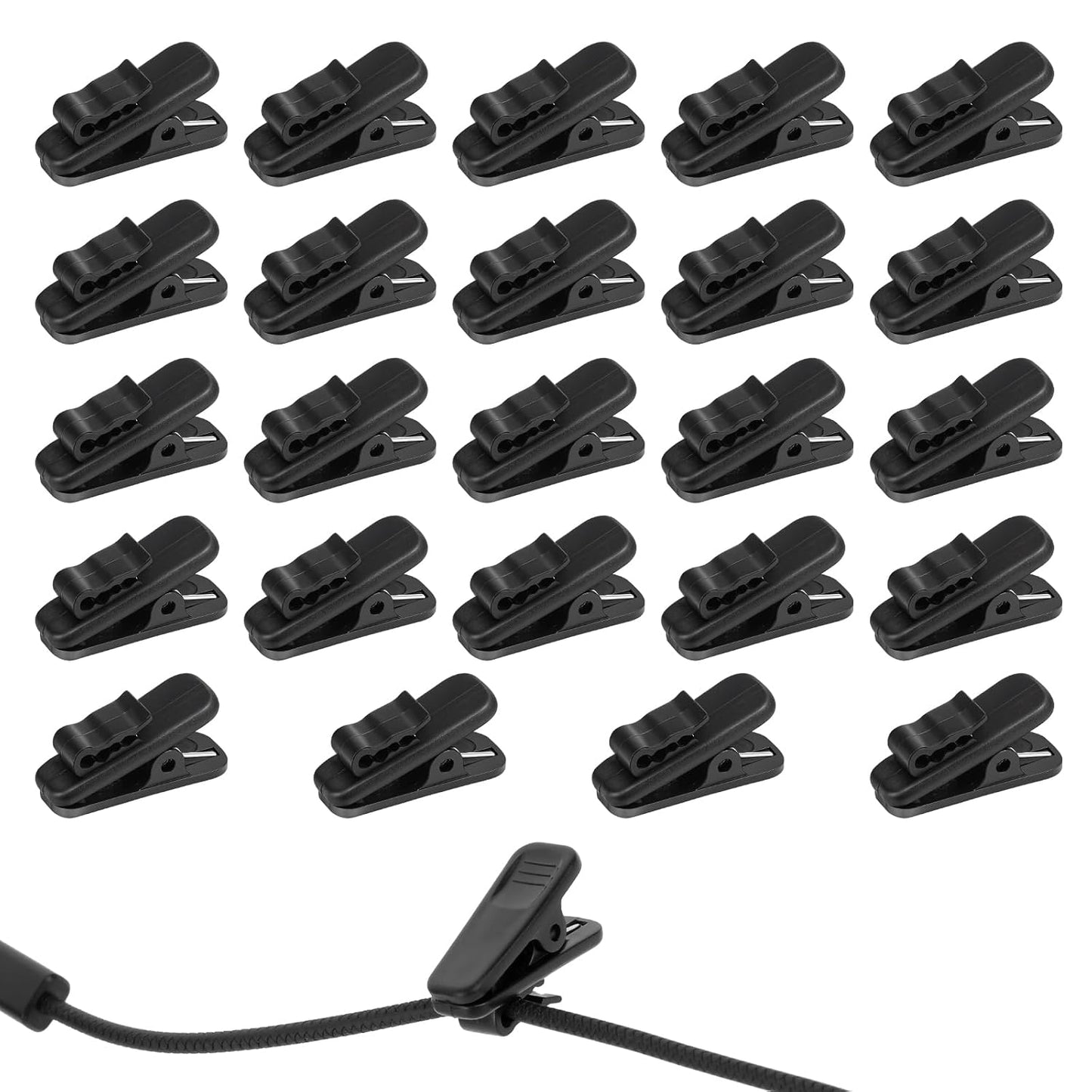 24 PCS Small Earphone Wire Clips - Keep Headset Wires Neat!