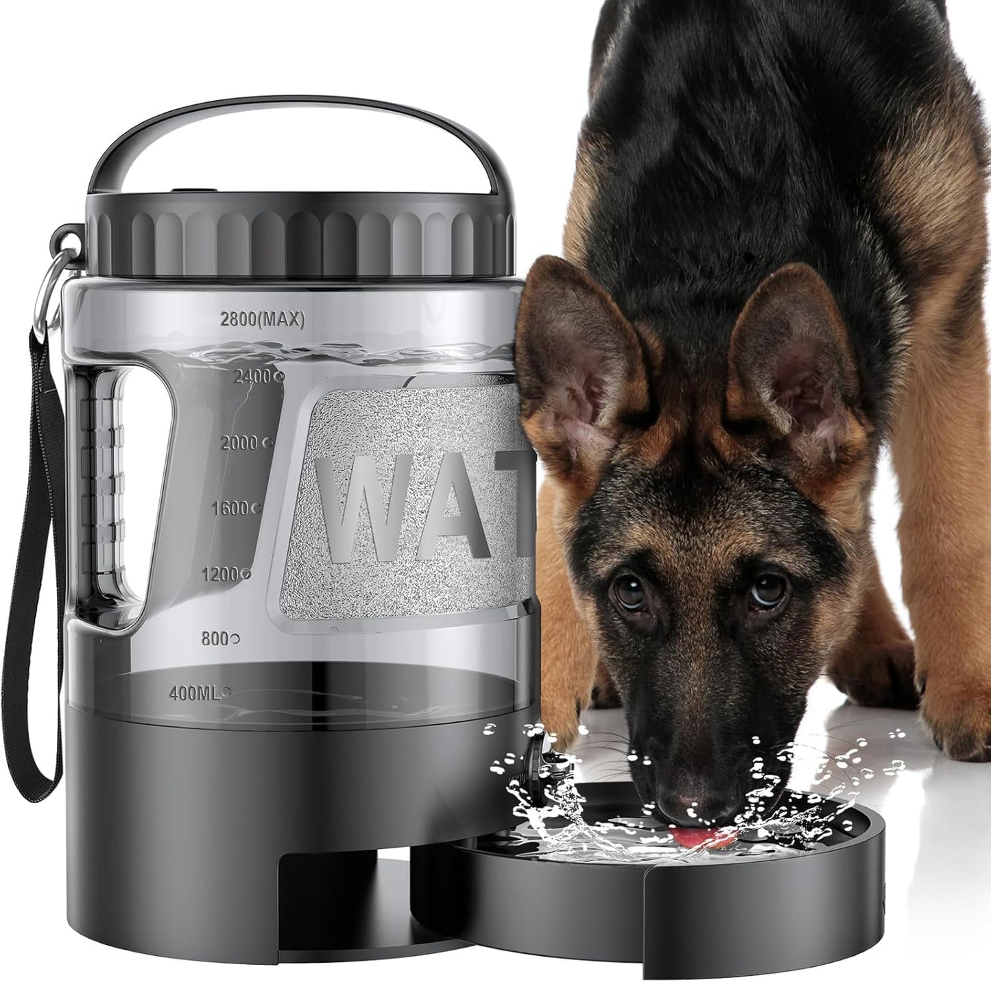 Large Portable Dog Water Bottle Dispenser for Outdoor Adventures
