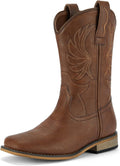 Kids Cowboy Boots Square Toe with Walking Heel - Comfortable Fit
