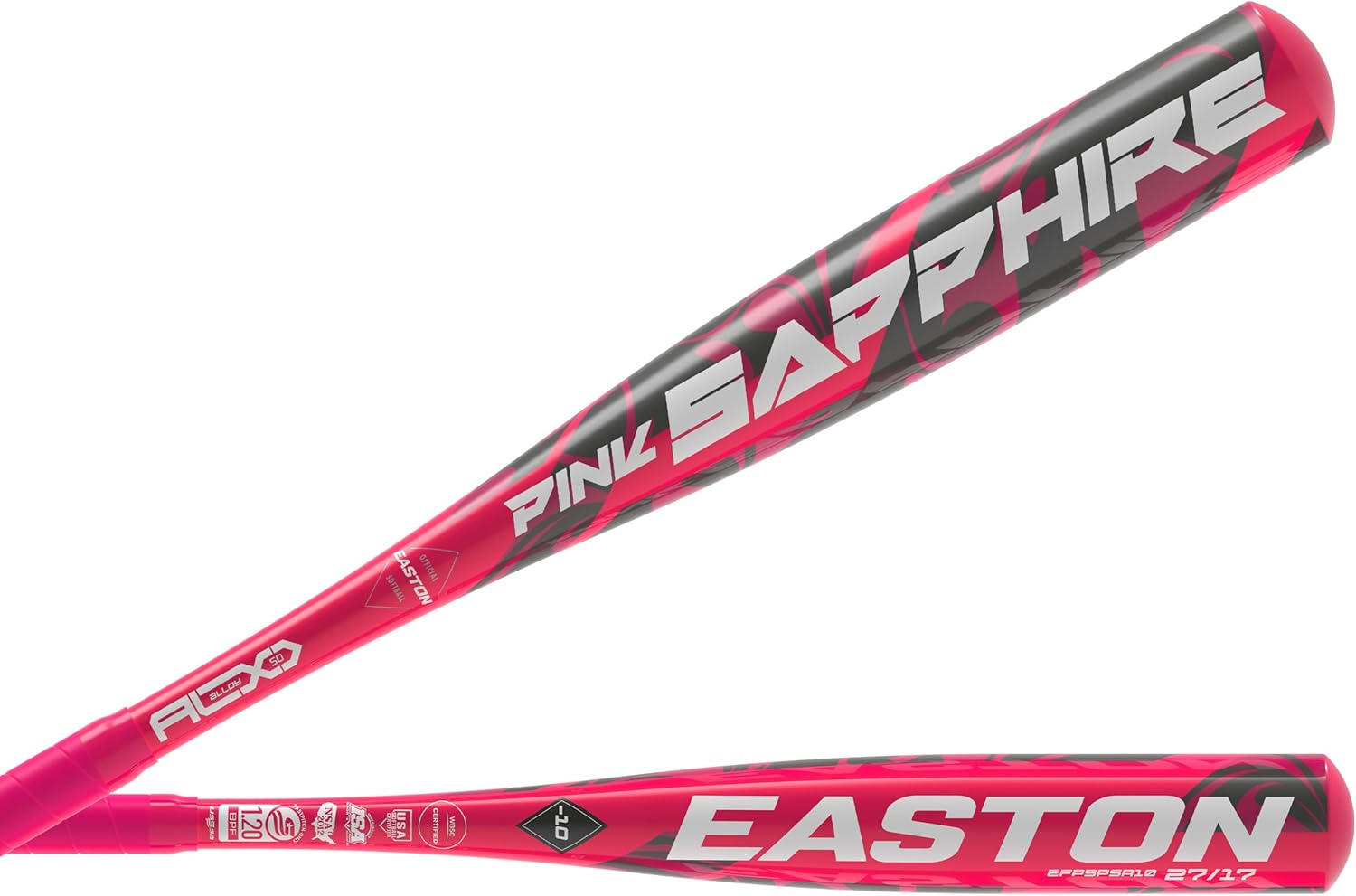 Easton Pink Sapphire Fastpitch Softball Bat -10 Drop for Young Players