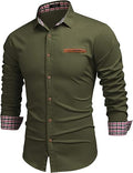COOFANDY Men's Casual Dress Denim Button Down Shirt - Versatile Wear