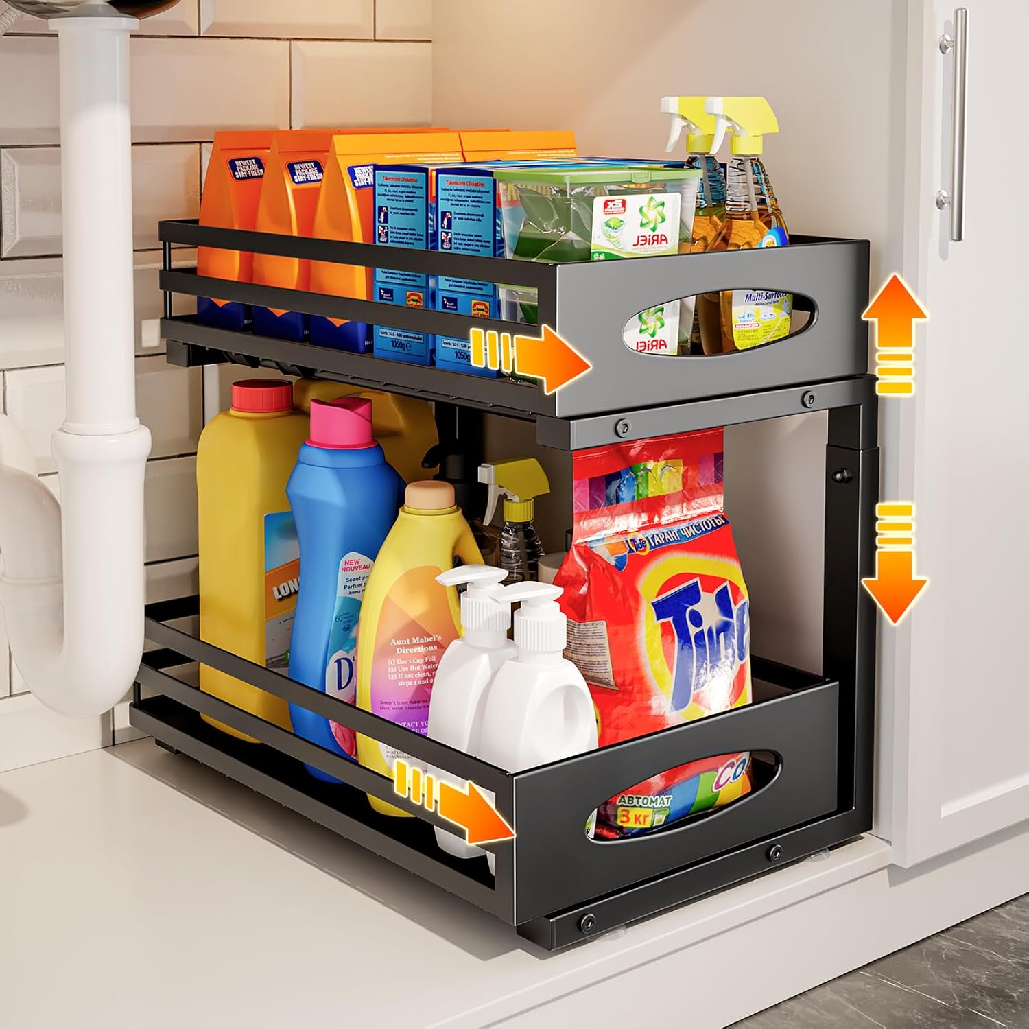 Under Sink Organizer for Kitchen and Bathroom Storage Solutions