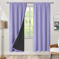 100% Blackout Purple Curtains 84 in Length - Thermal, Noise Reducing