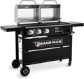Propane Gas and Charcoal Grill Combo - Dual Fuel BBQ for Backyard