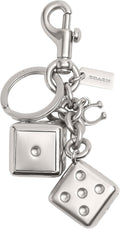 Coach Bag Charm - Playful Metal Dice Keychain for Bags