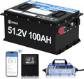 48V 100Ah Lithium Golf Cart Battery - Smart BMS, Fast Charging