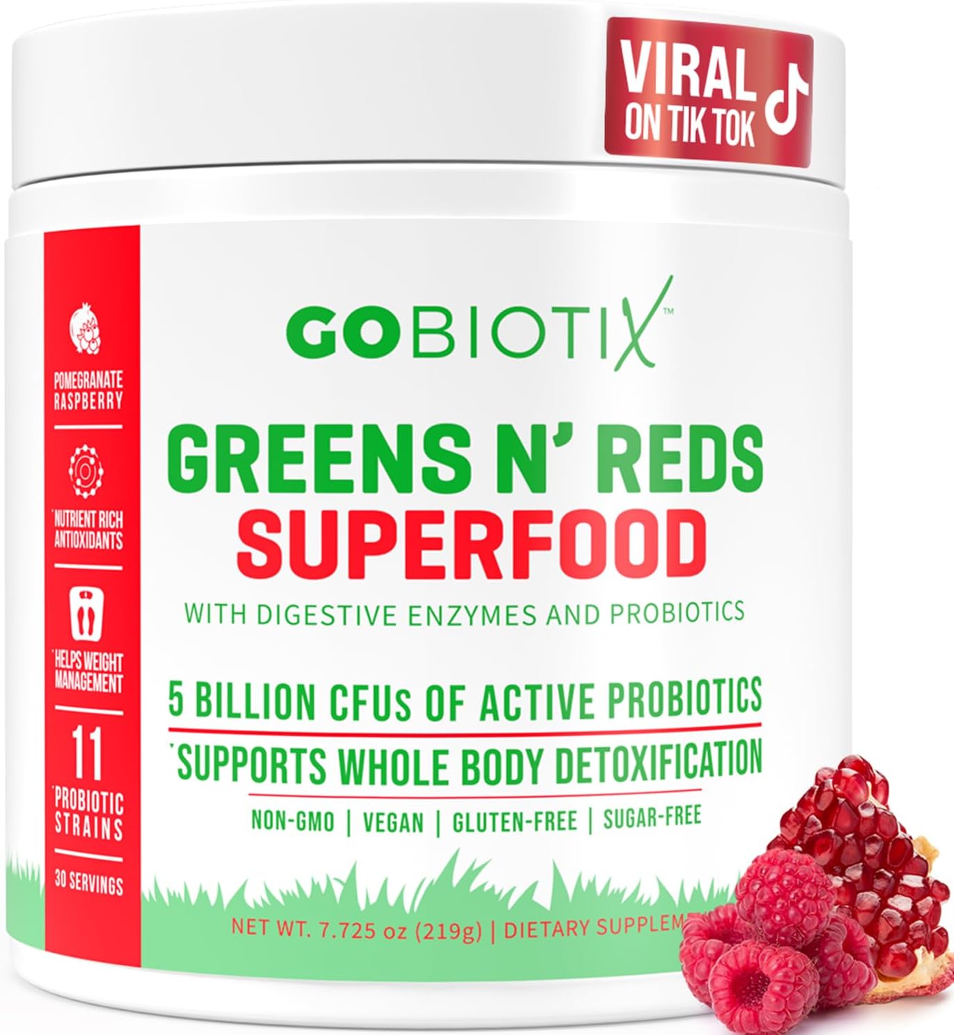 GOBIOTIX Super Greens and Reds Powder for Daily Nutrition