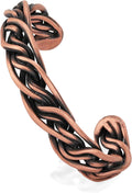 Handmade Elegant Copper Bracelet for Women and Men - Adjustable Pain