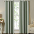 Turquoize Solid Blackout Curtains - Thermal Insulated Sage Panels