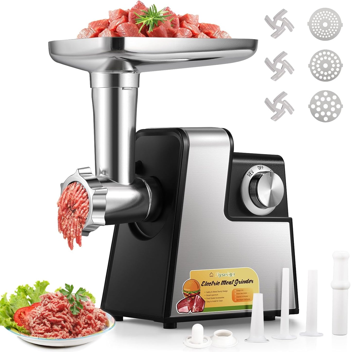 Powerful 2700W Electric Meat Grinder -  Multifunctional & Efficient