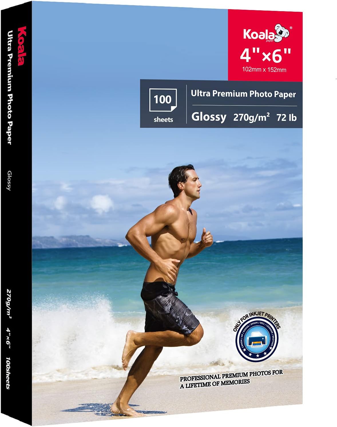 Water-Resistant Glossy Photo Paper - 100 Sheets
