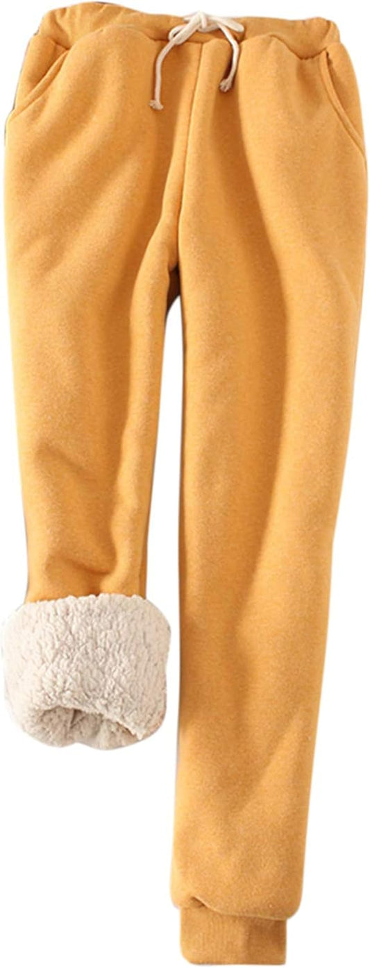Yeokou Womens Sherpa Lined Sweatpants for Ultimate Comfort