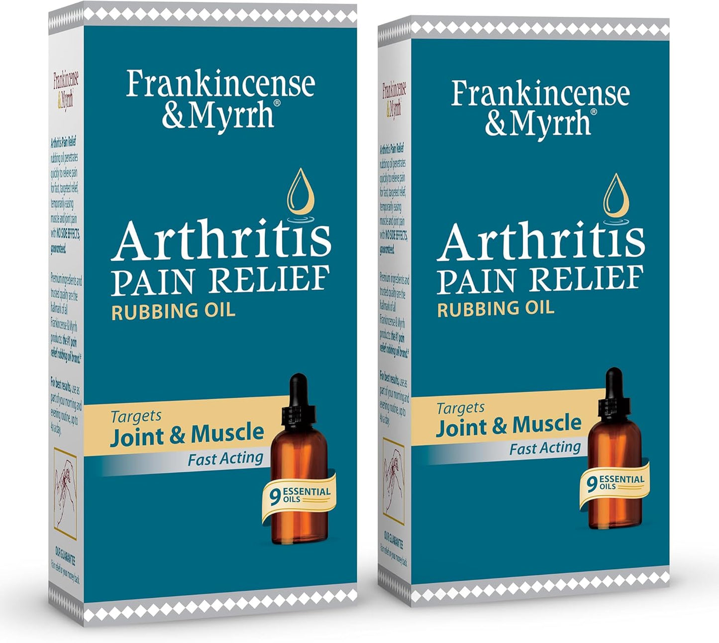 Frankincense and Myrrh Arthritis Pain Relief Rubbing Oil 2 Pack