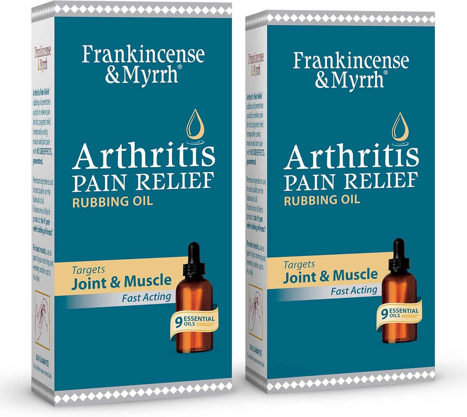 Frankincense and Myrrh Arthritis Pain Relief Rubbing Oil 2 Pack