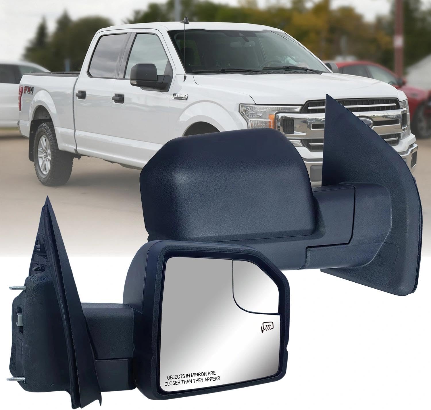 Replacement Right Side Door Mirror for Ford F-150 2015-2020