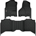 Floor Mats Compatible with 2013-2018 Ram Crew Cab - All-Weather TPE