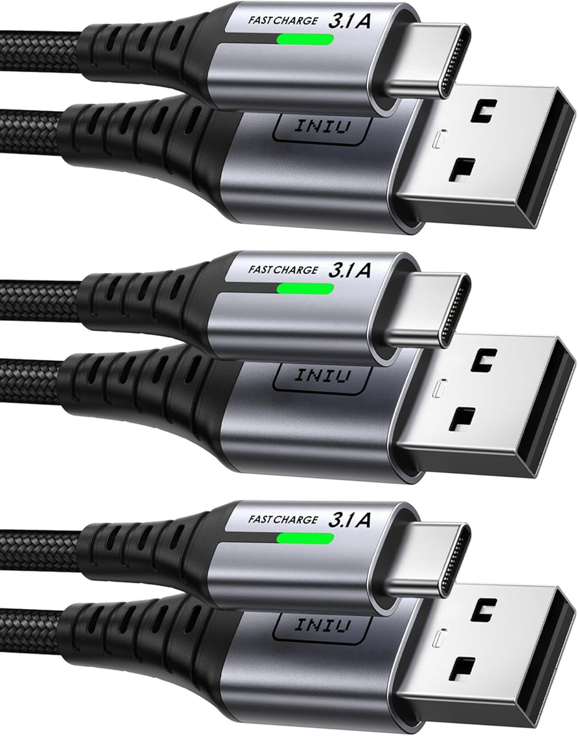 INIU Fast Charging USB C Cable Set - 3 Pack