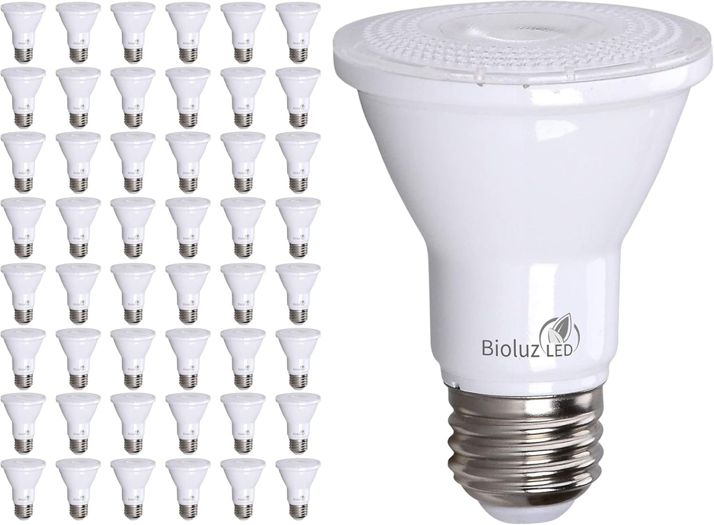 Bioluz LED PAR20 3000K Light Bulbs - Dimmable Soft White Spotlights