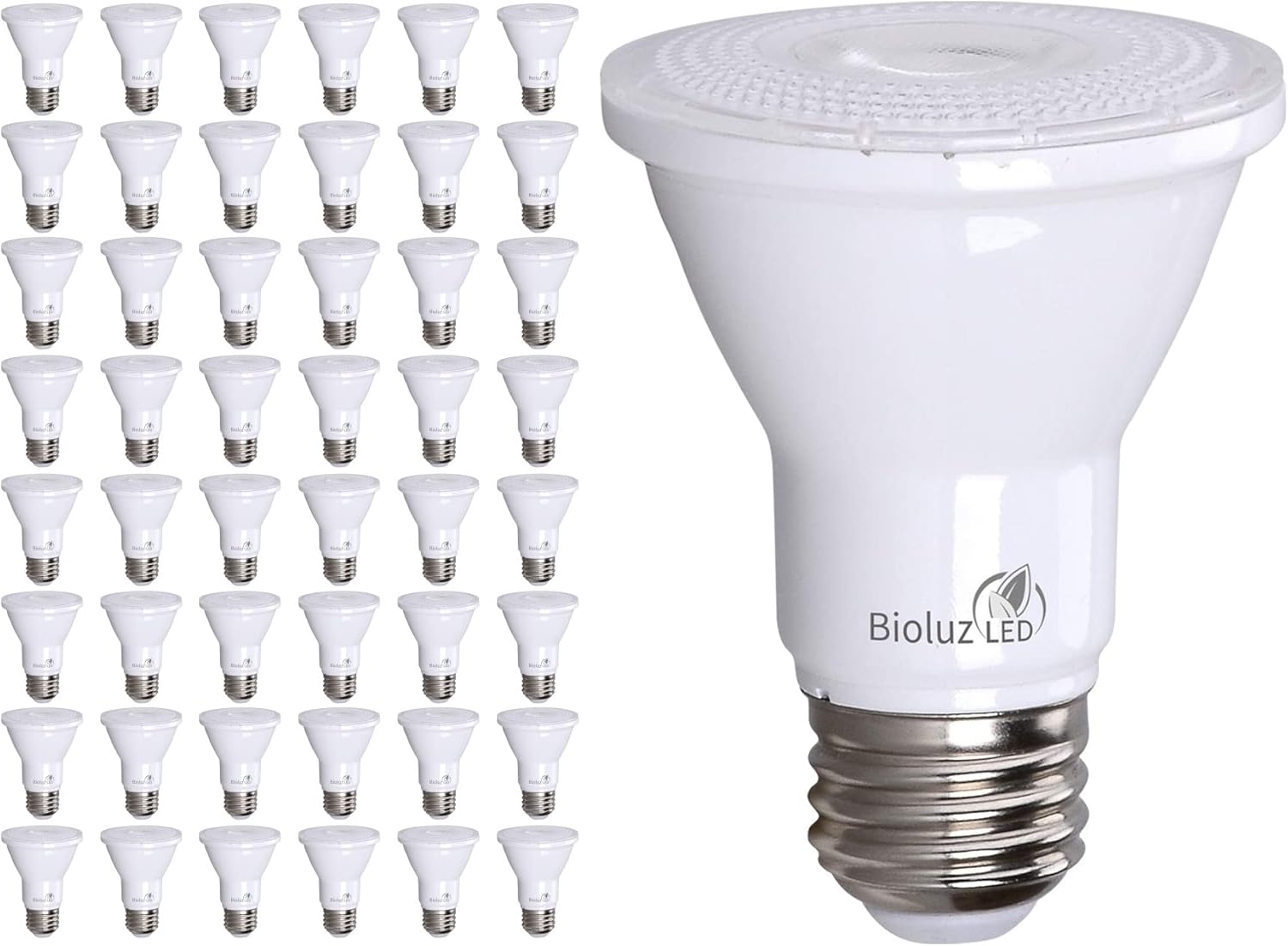Bioluz LED PAR20 3000K Light Bulbs - Dimmable Soft White Spotlights