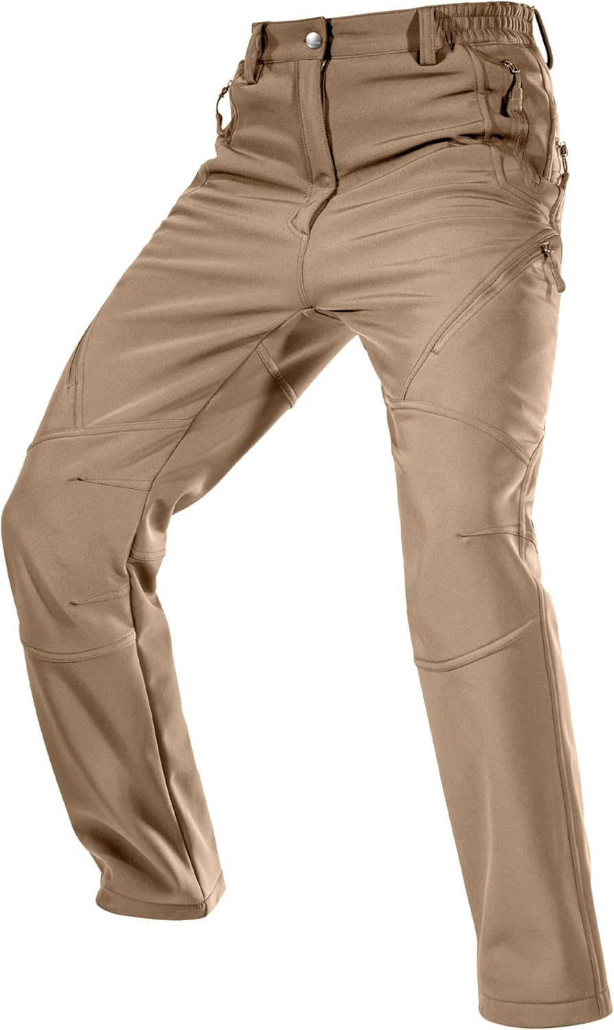 FREE SOLDIER Men's Fleece Lined Cargo Hiking Pants for Winter