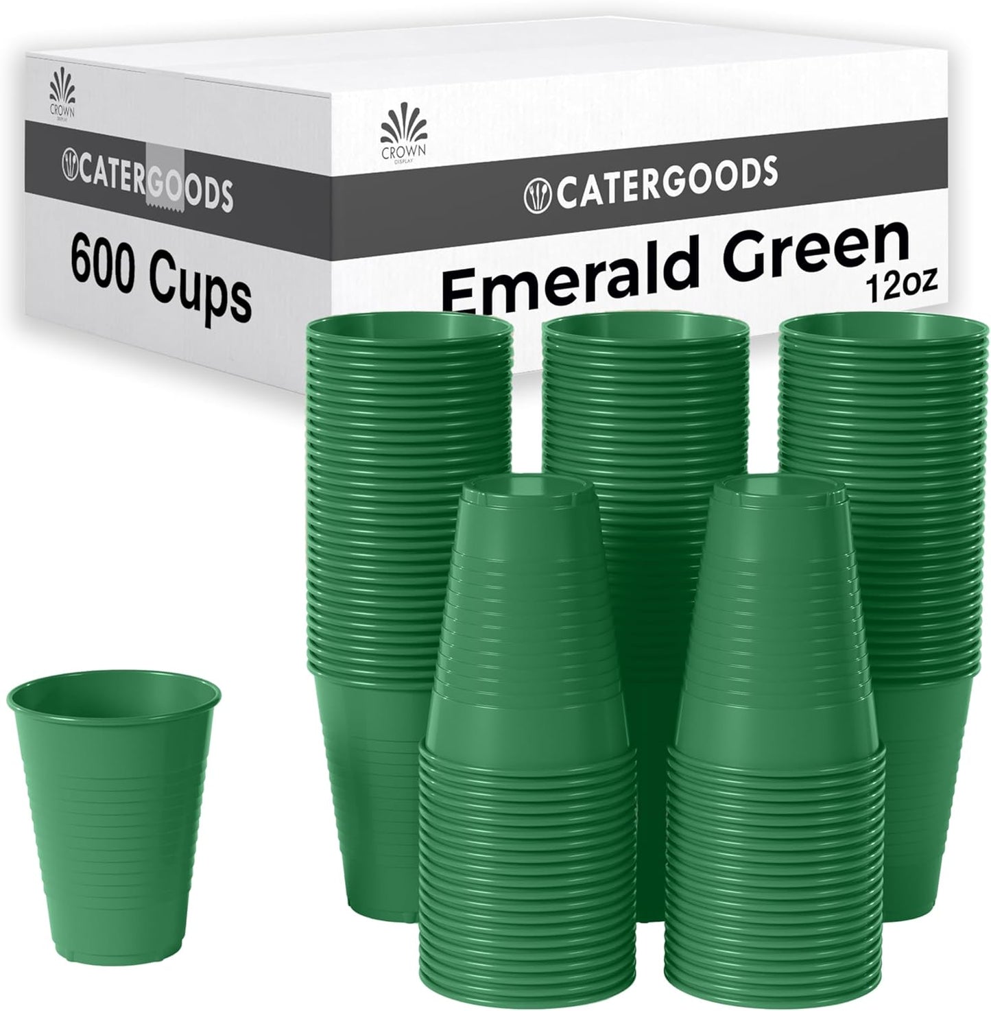 Party Solids Emerald Green Plastic Cups - Perfect for Events