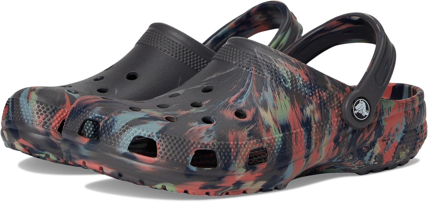 Crocs Classic Marbled Tie-Dye Clogs for Unisex Adults - Unique Style
