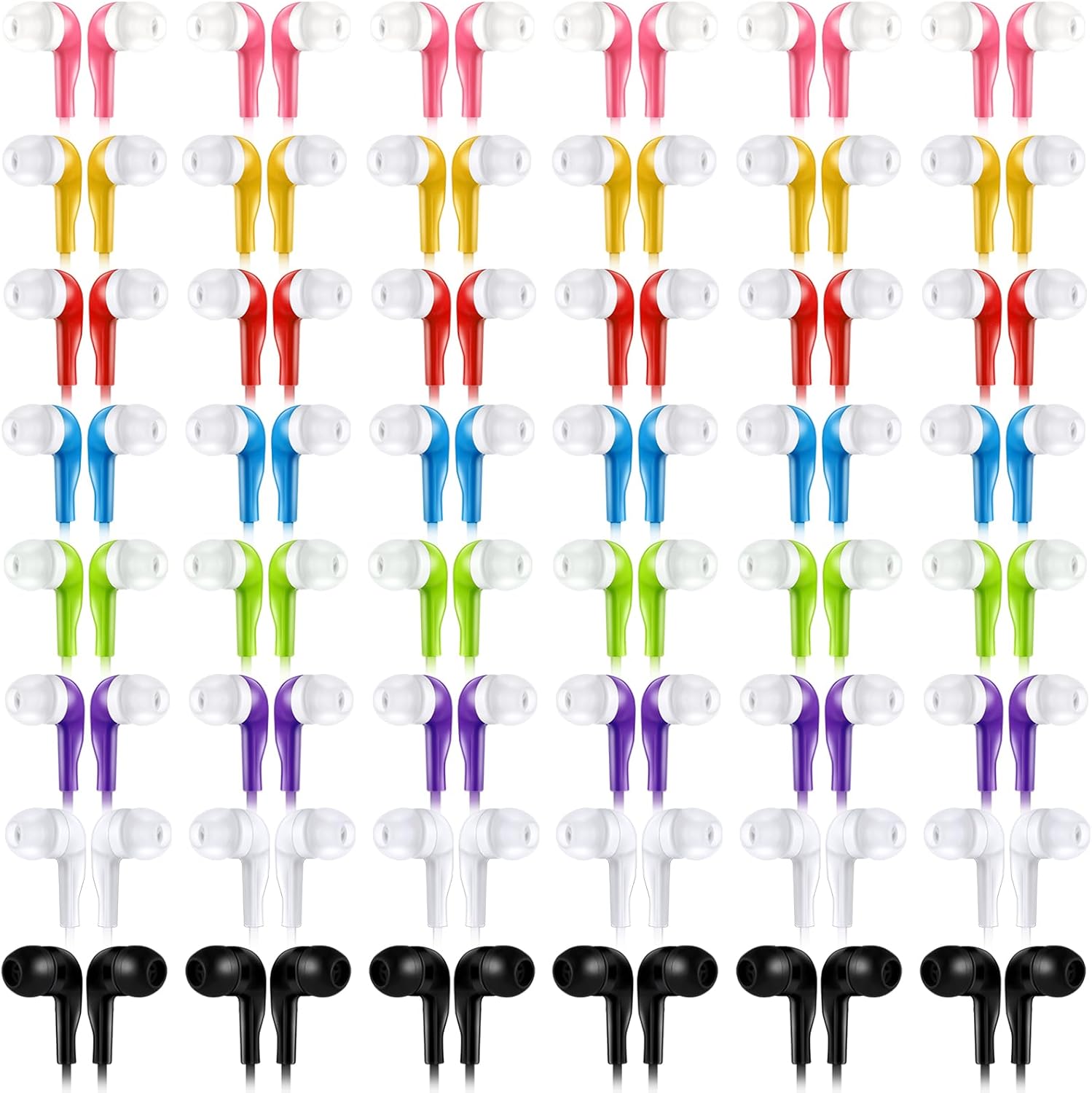 Colorful Classroom Earbuds Bundle