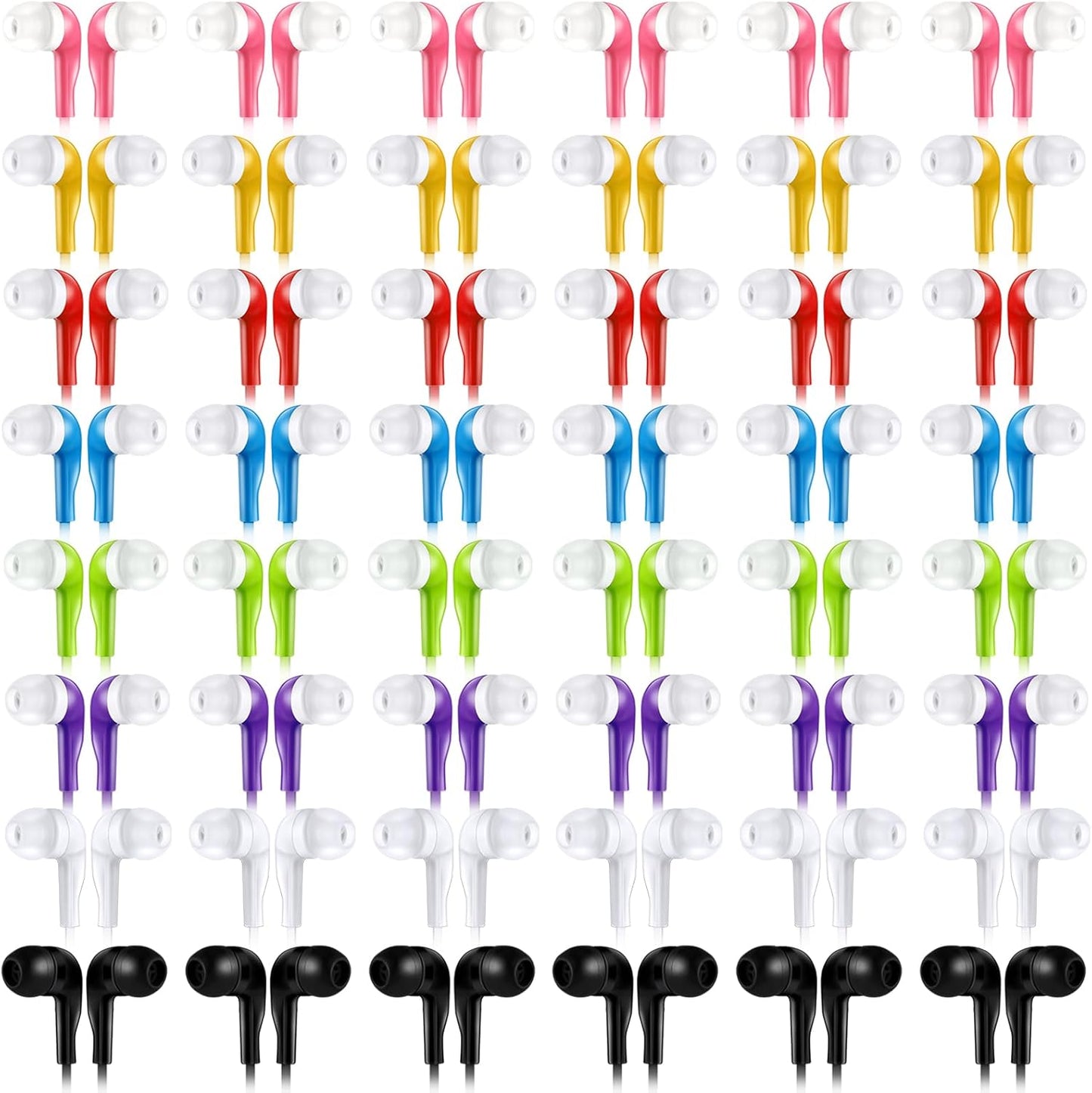Bulk Earbuds for Classroom Use - 160 Packs Colorful Earphones