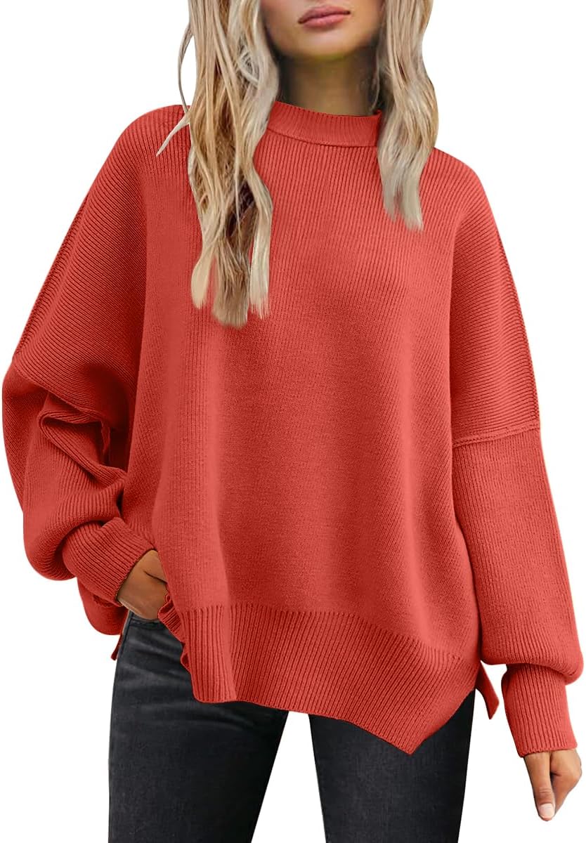 LILLUSORY Women's Oversized Batwing Sweaters for Fall Fashion