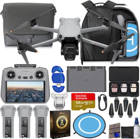 DJI Air 3S Drone Bundle with RC 2 Controller and Accessories
