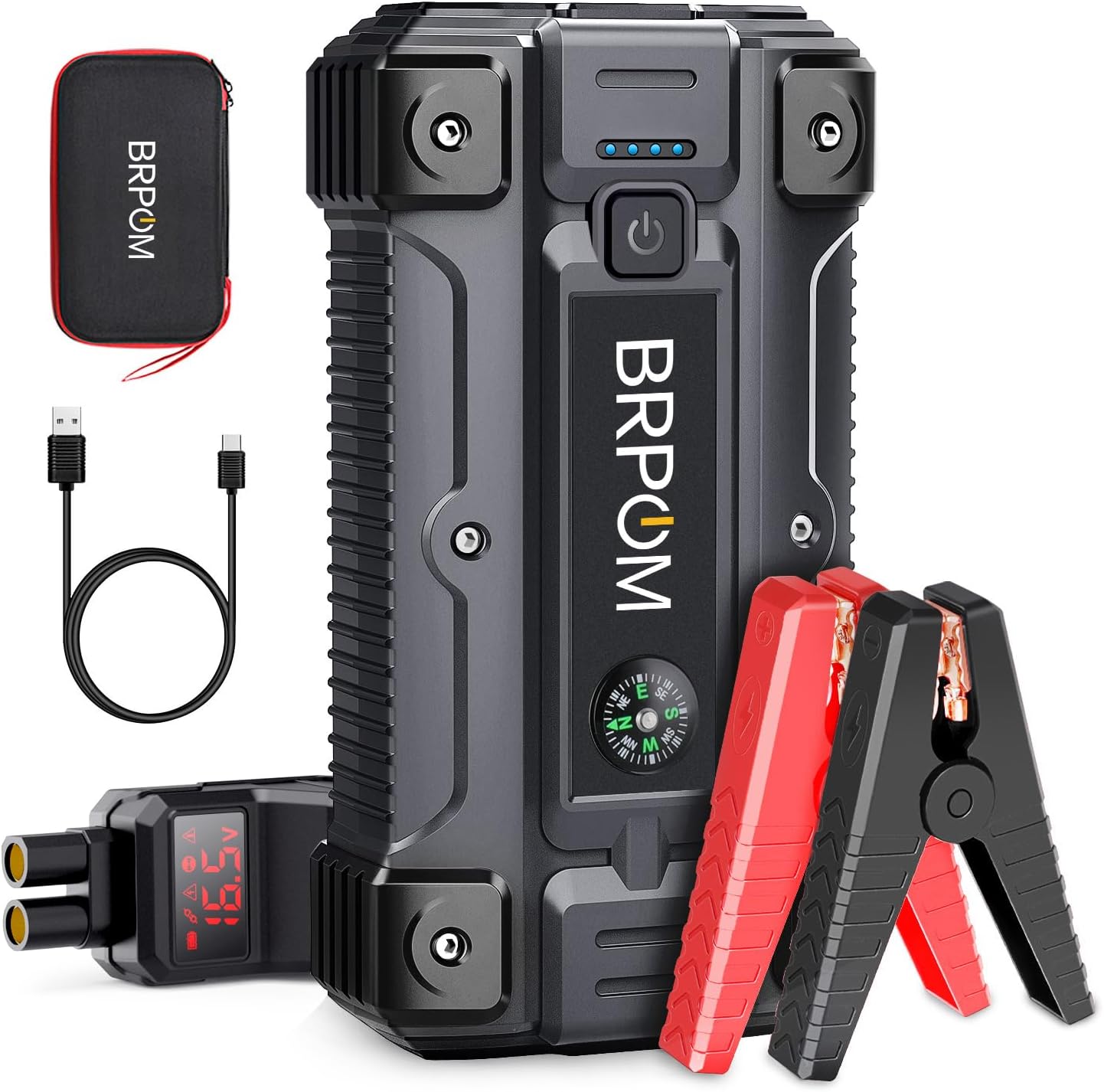 5000A Peak Car Jump Starter with Smart Jump Cables for Safety