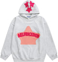 Aelfric Eden Pink Star Print Oversized Hoodie - Cozy Street Style