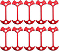 Secure Your Tent with 10pcs Fishbone Stakes - Red