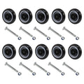5ft Shopping Cart Wheels 3/8ft Axle Polyurethane Replacement - Smooth
