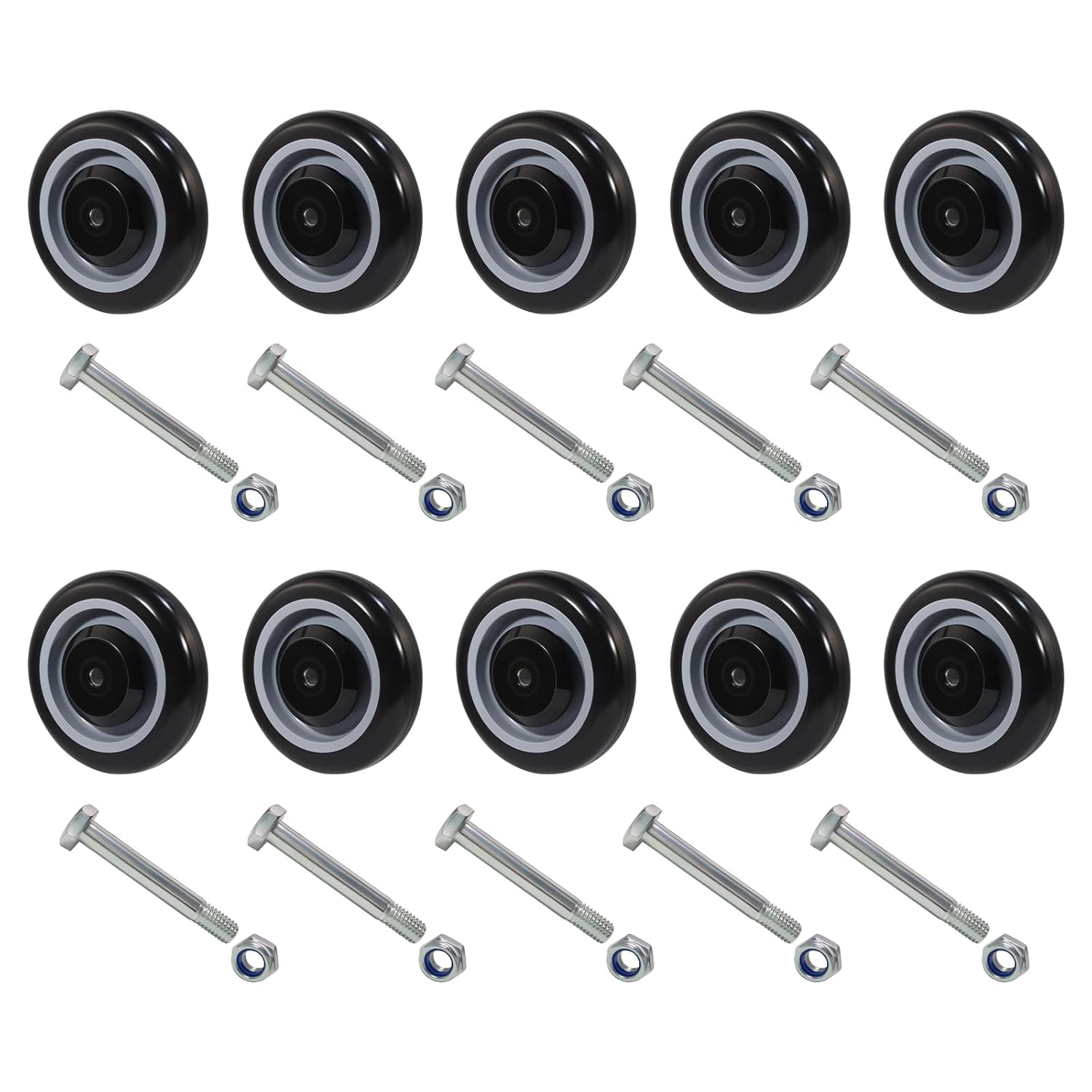 5 Inch Shopping Cart Wheels for Smooth and Quiet Rolling