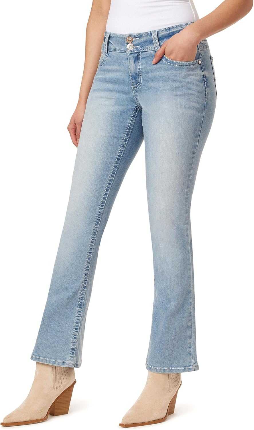 WallFlower Women's Luscious Curvy Bootcut Jeans for Every Body
