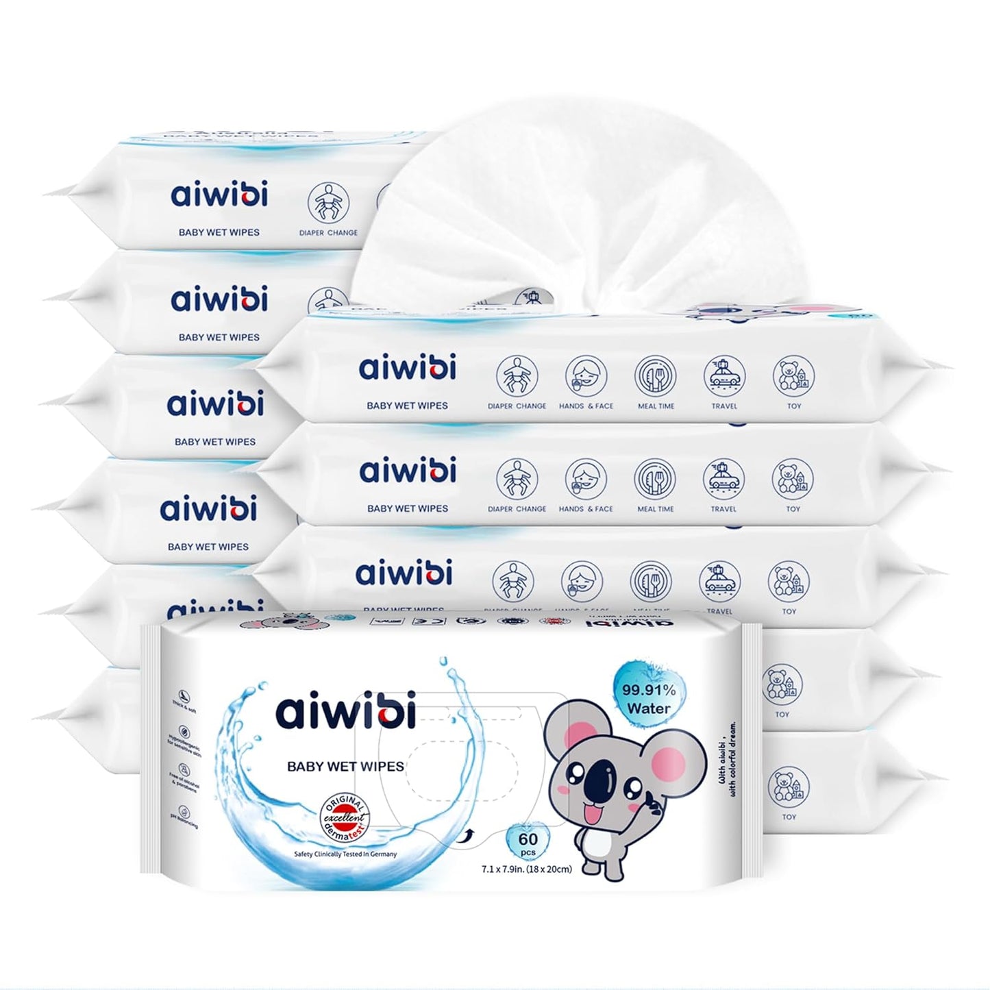 Hydrating Baby Wipes 720ct, Hypoallergenic, Fragrance-Free