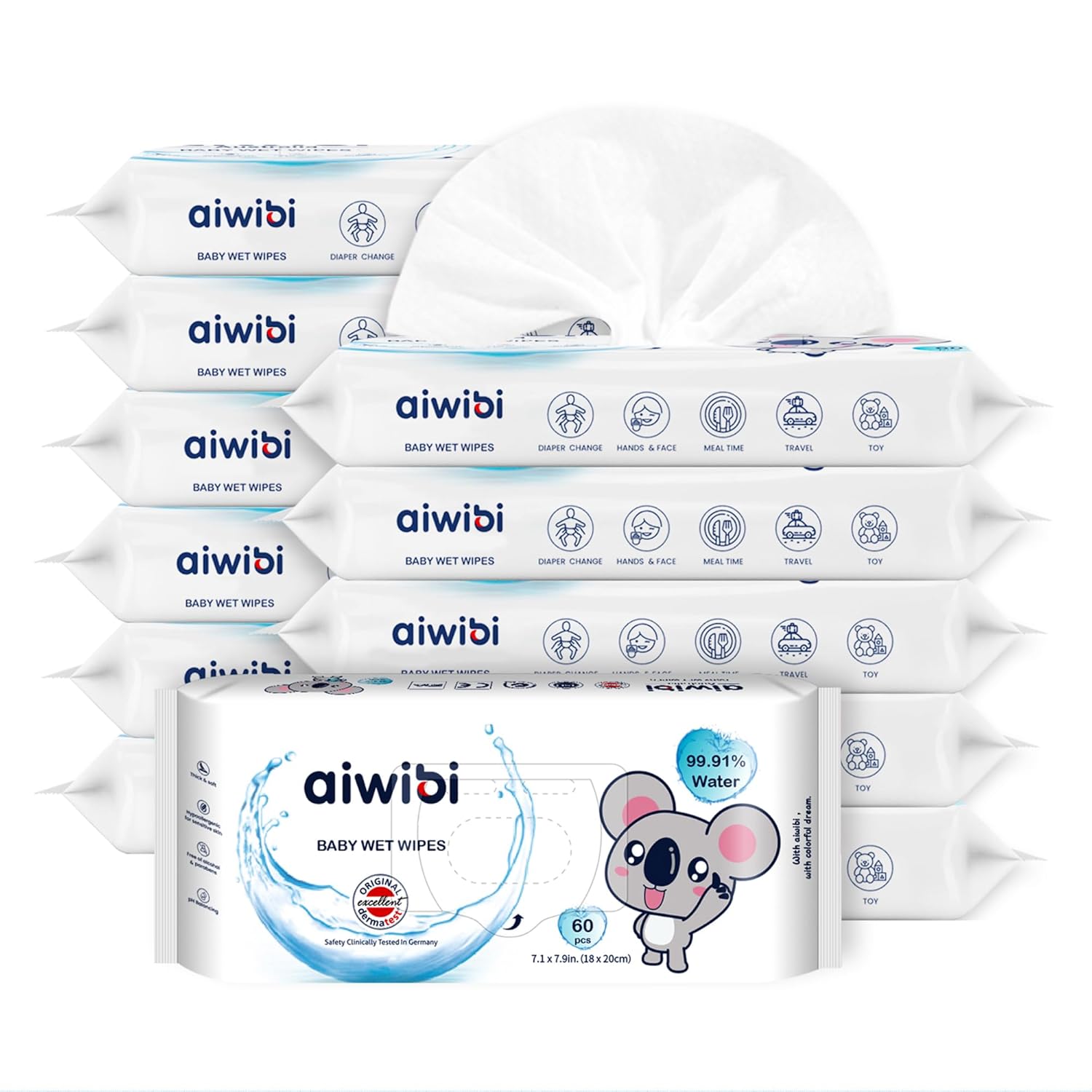 Hydrating Baby Wipes 720ct, Hypoallergenic, Fragrance-Free