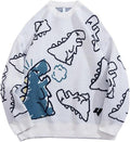 Yimoon Men Oversized Sweater Graphic Cable Knit Jumper - Cozy, Retro