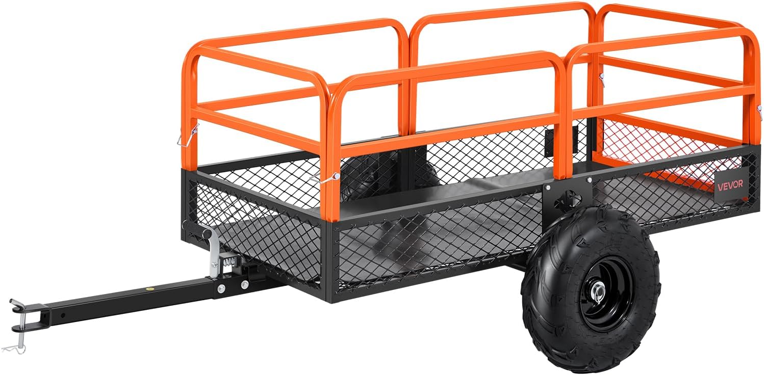 VEVOR 22 Cu.Ft Heavy Duty ATV UTV Trailer for Efficient Hauling