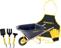 Stanley Jr. Kids Wheelbarrow Set 6-Piece - Durable Toddler Garden Toy