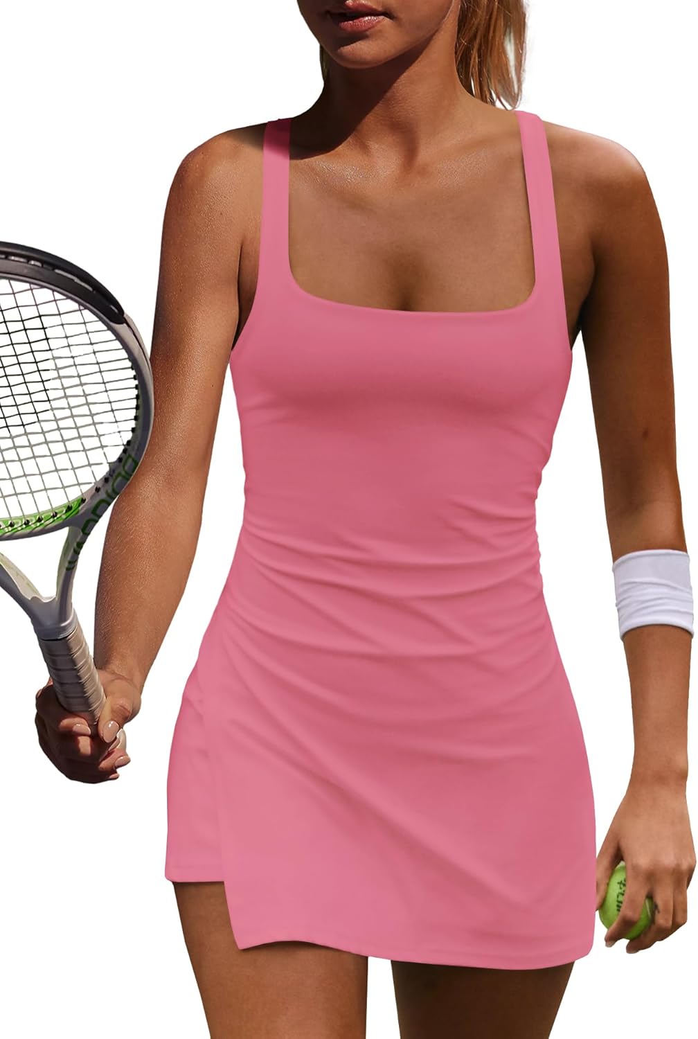 Yanekop Womens Tennis Dress with Built in Shorts for Activewear