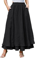 Scarlet Darkness Renaissance Maxi Skirt for Women - Flowy (Style 5WKY)