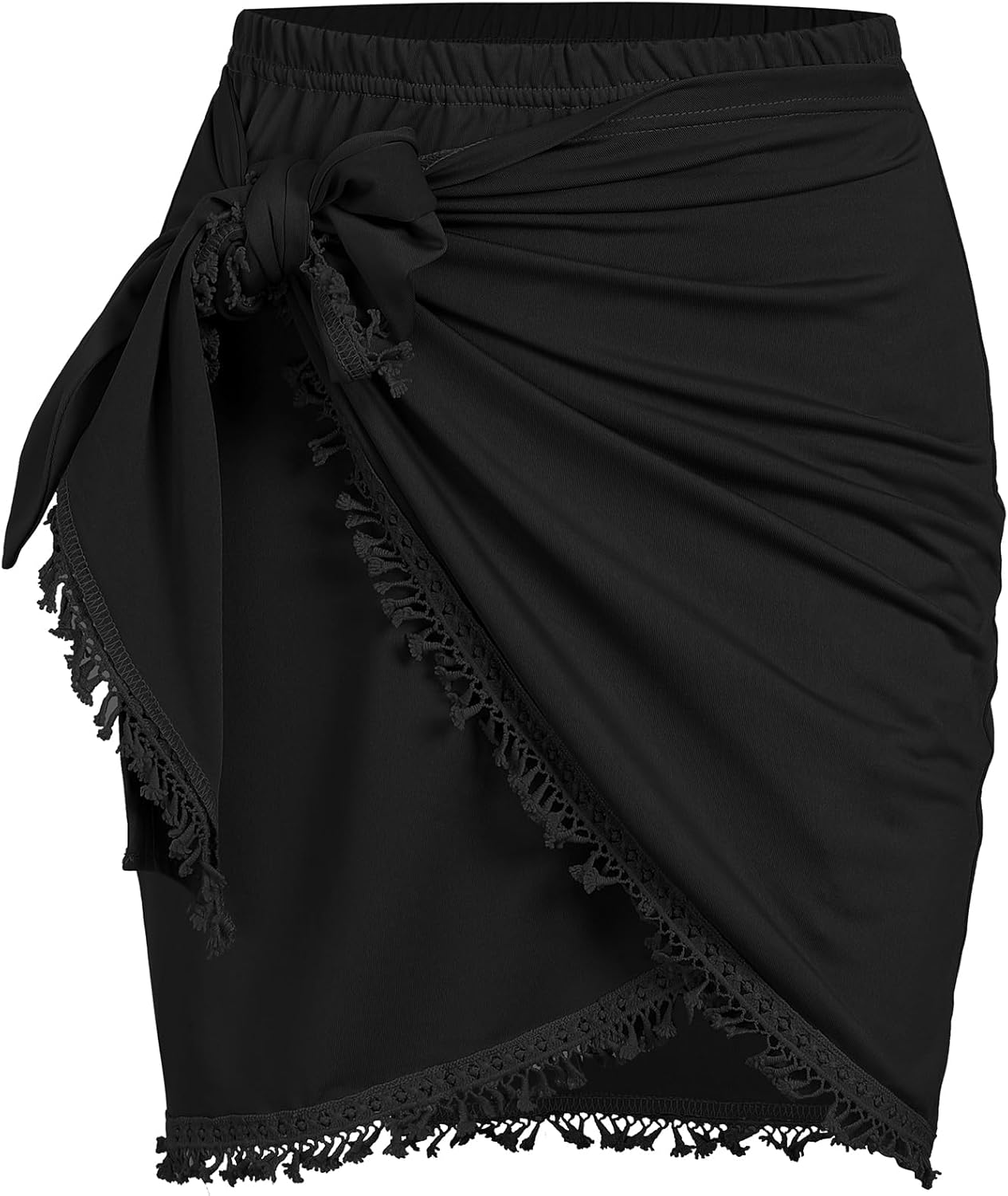 ZAFUL Slit Skirt for Women: Boho Print Tie Side Wrap Mini Skirt