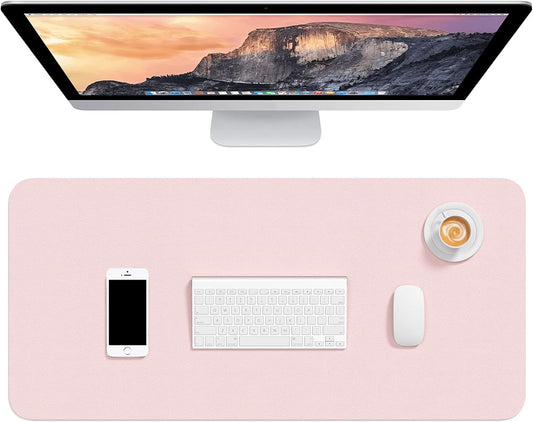 Pink XL Desk Pad - Waterproof & Non-Slip Mat
