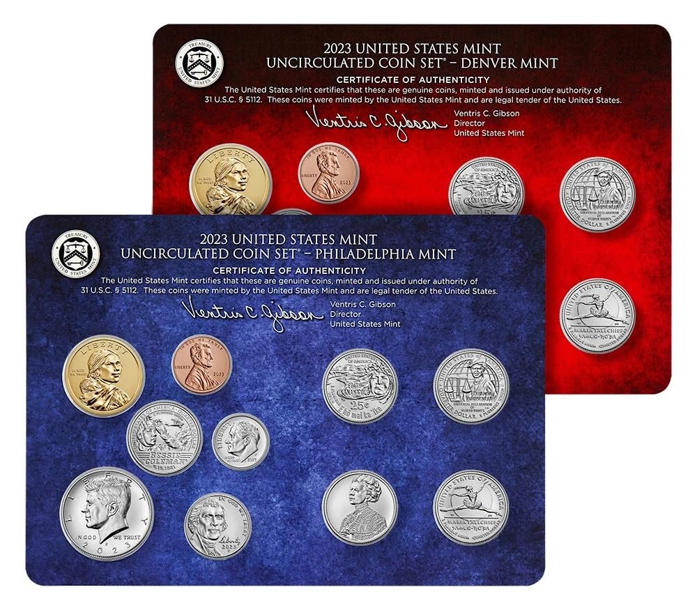 2023 P D U.S. Mint Uncirculated 20 Coin Mint Set with CoA