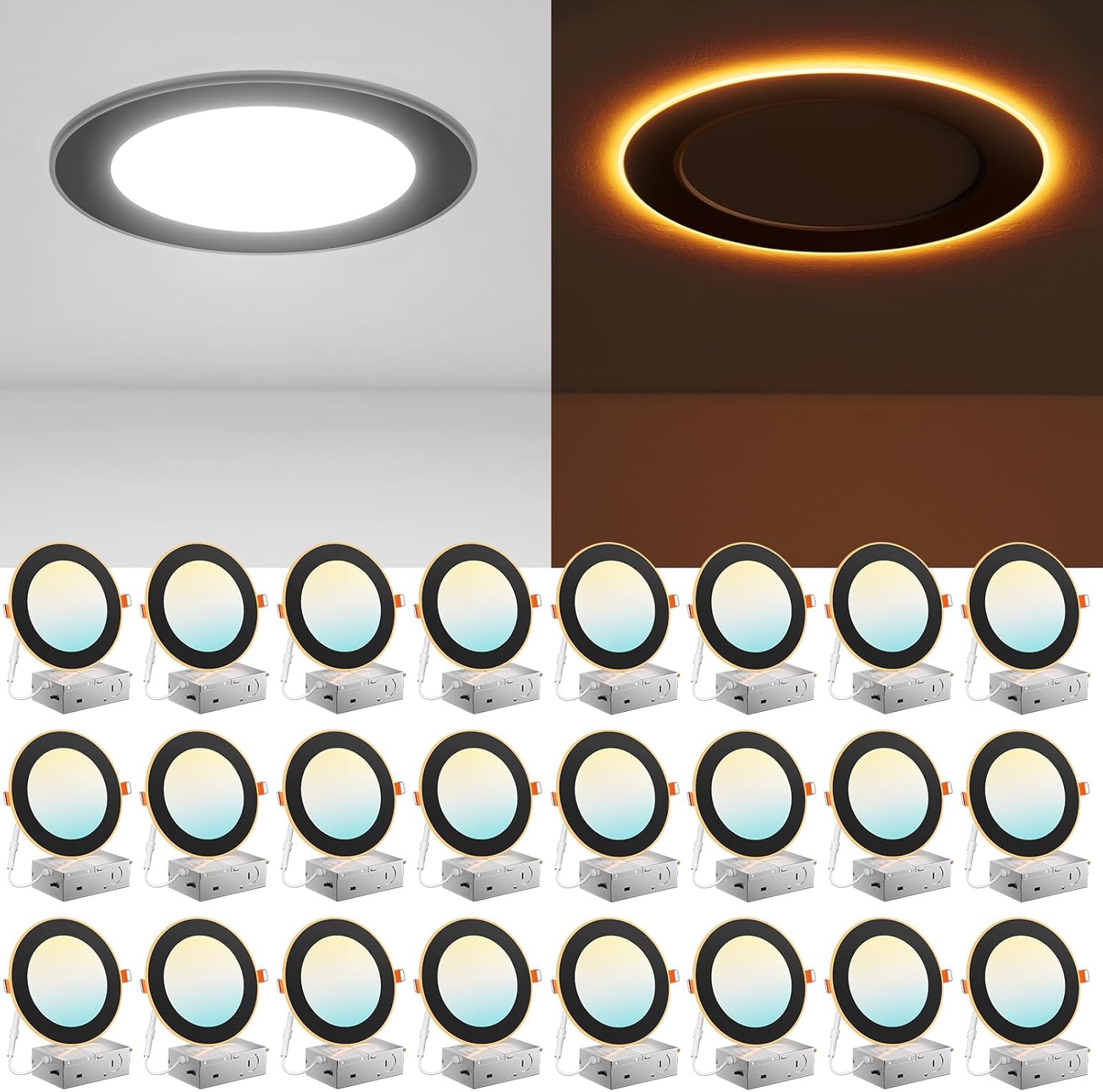Amico 24 Pack Black 6 Inch LED Recessed Ceiling Light Review