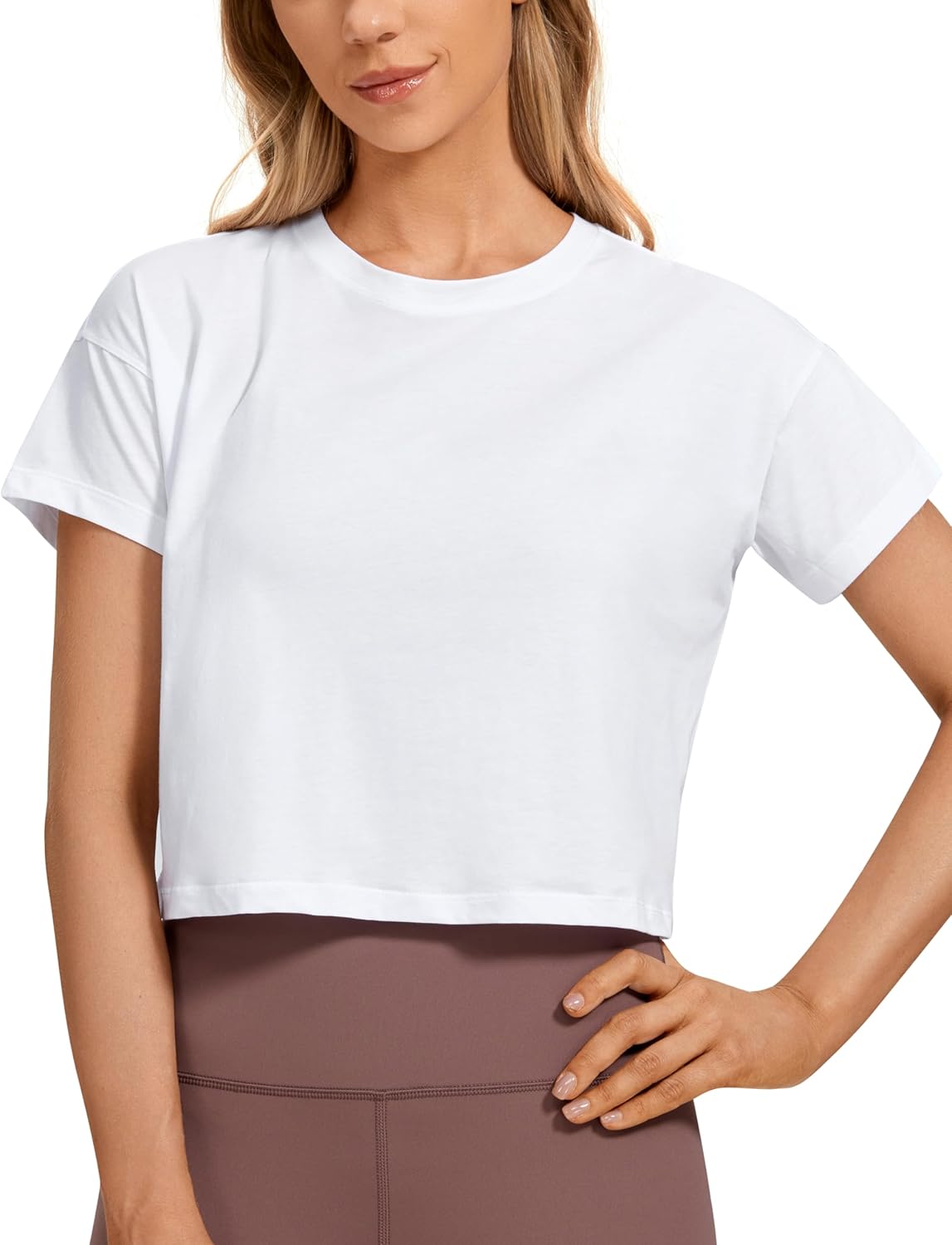 CRZ YOGA Pima Cotton Crop Top - Stay Cool & Stylish!